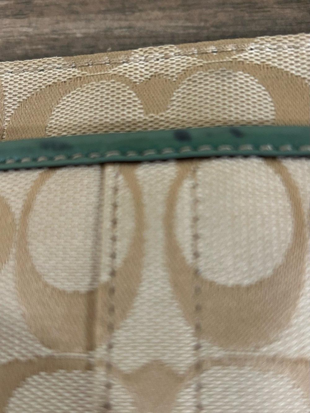 Coach Beige Signature Crossbody with Multicolor Leather Panels and Blue Strap - Picture 13 of 13